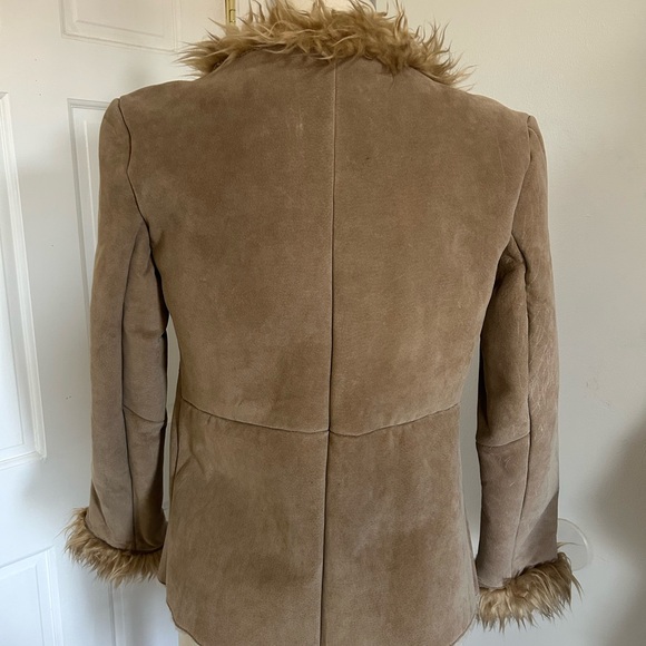 Vintage 70s “penny lane” genuine leather fur suede jacket - Picture 2 of 3